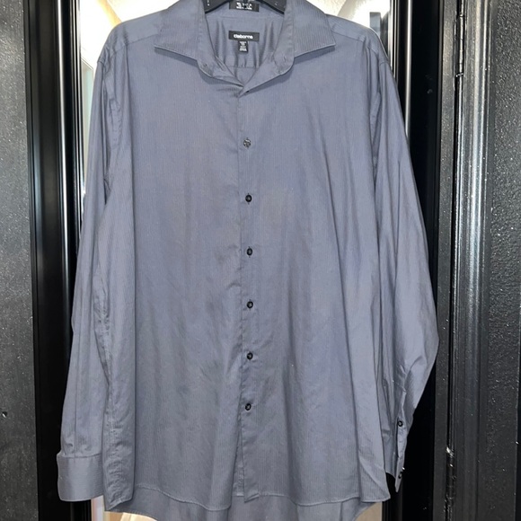 (EUC) MENS DARK GRAY CLAIBORNE DRESS SHIRT SZ XL - Picture 1 of 3